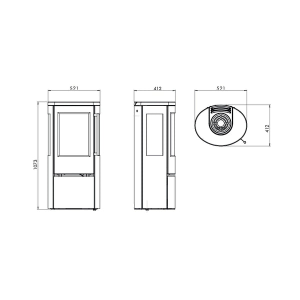 Freistehender Biotronic 23RG Bio-Kamin