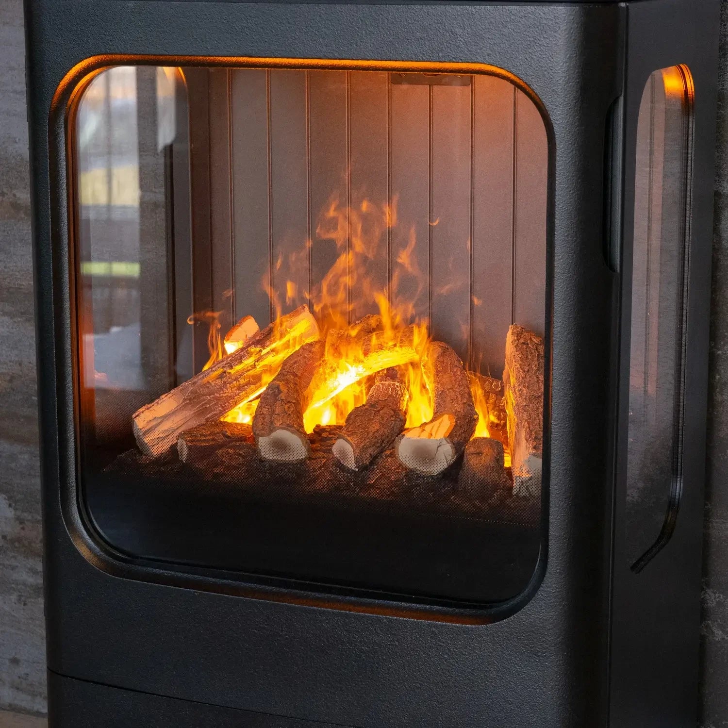 Mapleton 80 – Freistehender Wasserdampfkamin aus Gusseisen