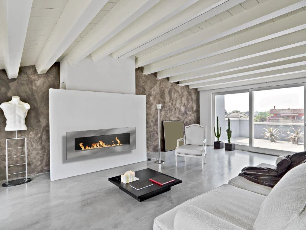 Icon Fires Nero 1750 Wandkamin - Stahl