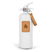 Weißer Feuerlöscher 2 kg - Helles Leder