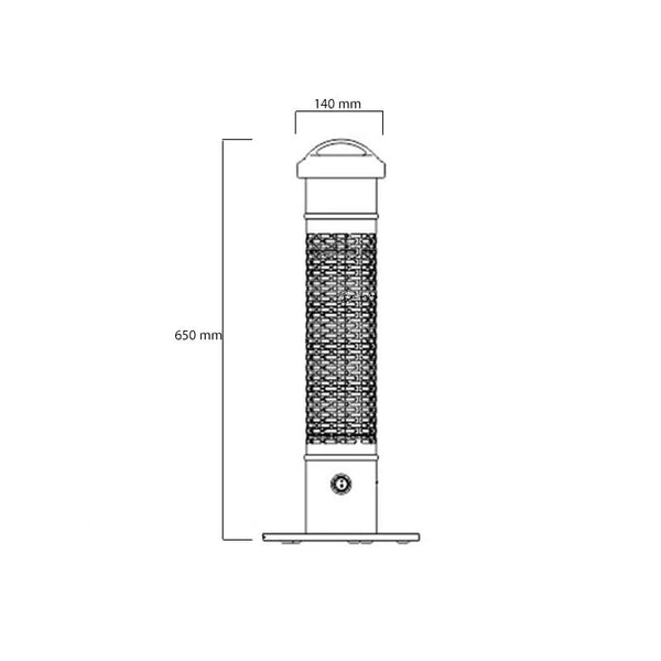 Terrassenheizung Untertischmodell 1200 W