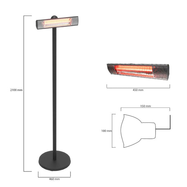 Terrassenheizung Bodenmodell 1500 W