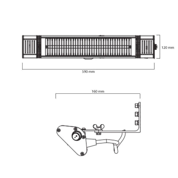 Terrassenheizer HEAT1 Eco Plus-Line 2000W