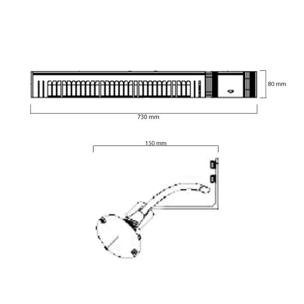 Terrassenheizer HEAT1 Eco High-Line 2000W