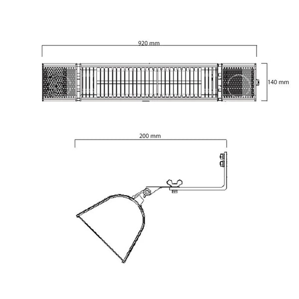 Terrassenheizer HEAT1 Eco Pro-Line 2000W