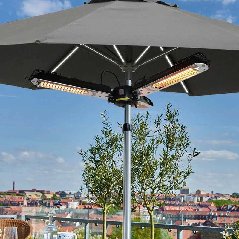 Elektrischer Terrassenheizer zur Befestigung am Sonnenschirm