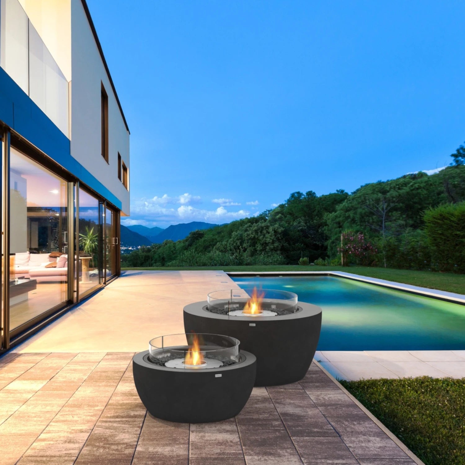 Pod 30 - Graphite Outdoor Bioethanol Fireplace