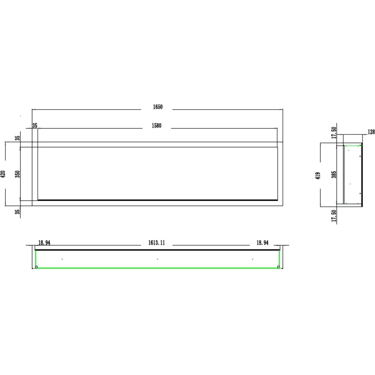 Aflamo Pride Slim 165 cm Elektrischer Kamin