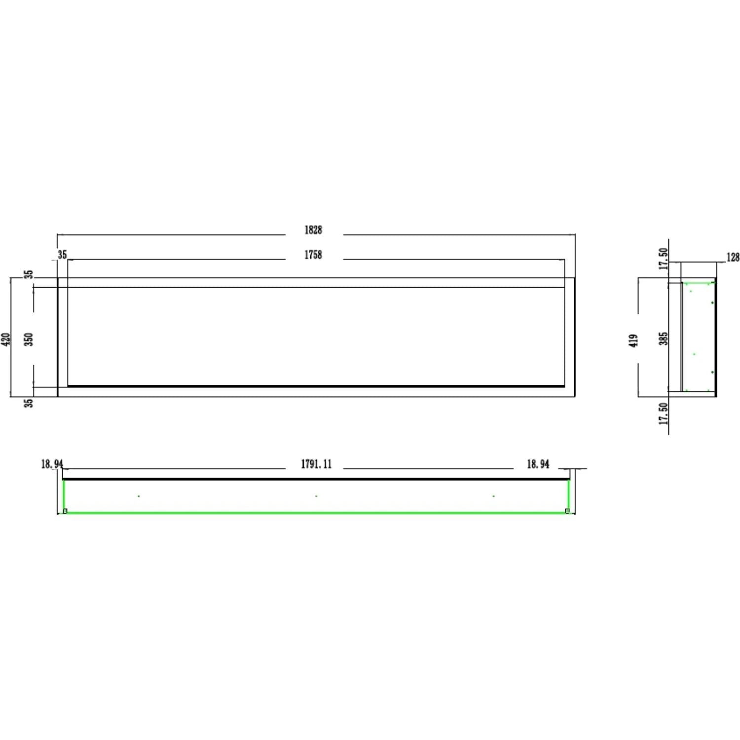 Aflamo Pride Slim 183 cm Elektrischer Kamin