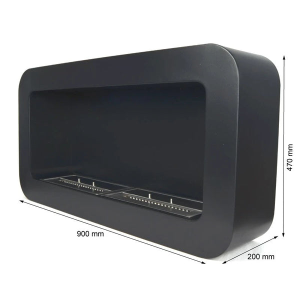 Stilvoller Bio-Kamin in Schwarz