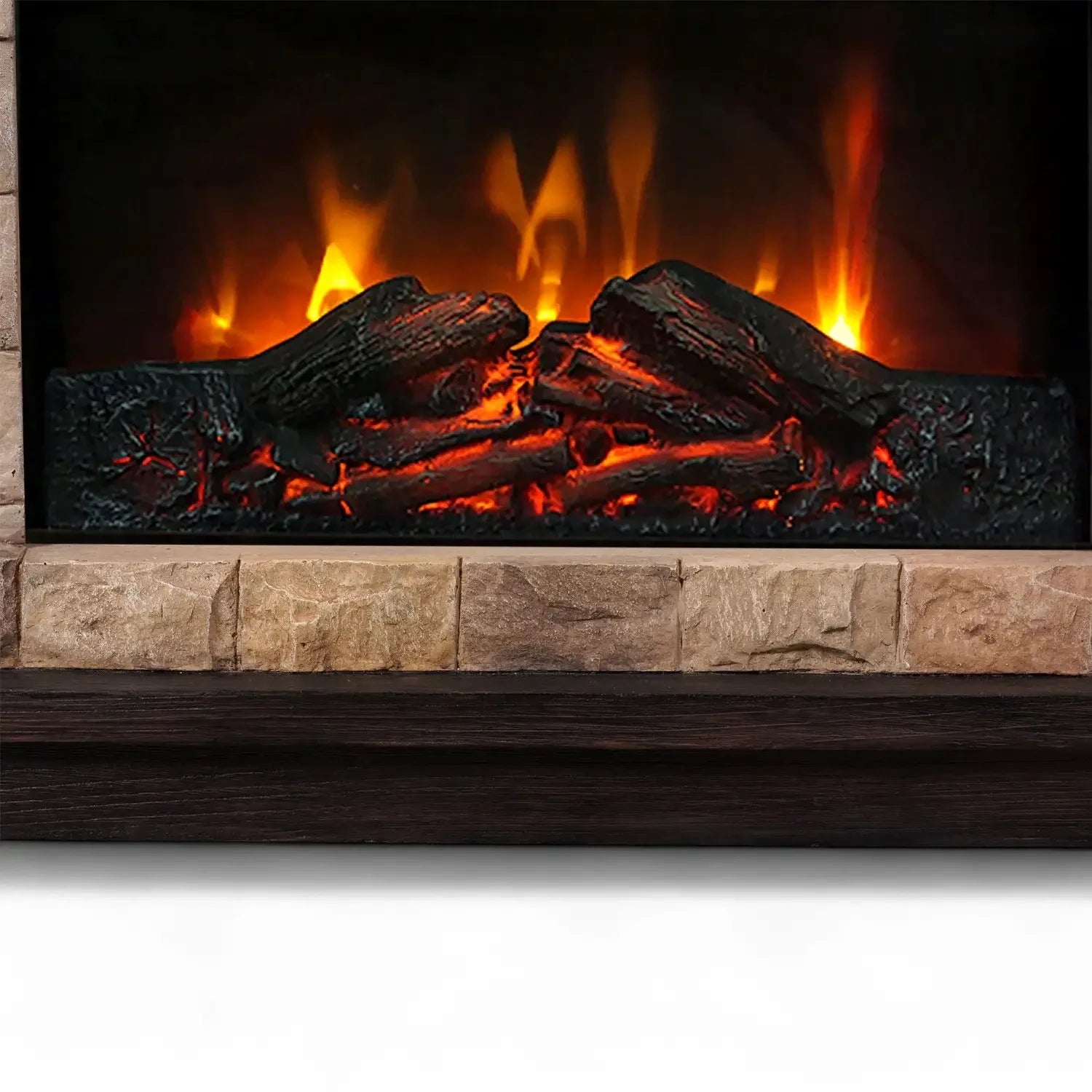 Eira Elektrischer Kamin – Freistehender Kaminsims im klassischen Steindesign