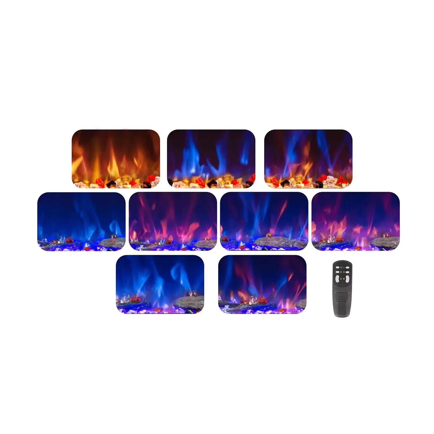 Azurite 91 cm - Elektro Wandkamin Schwarz