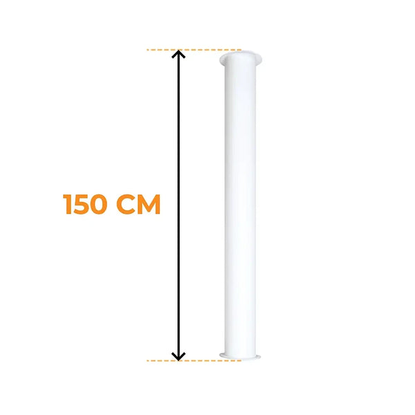 Toronto Rohr Weiß 150 cm – Gesamtlänge 190 cm