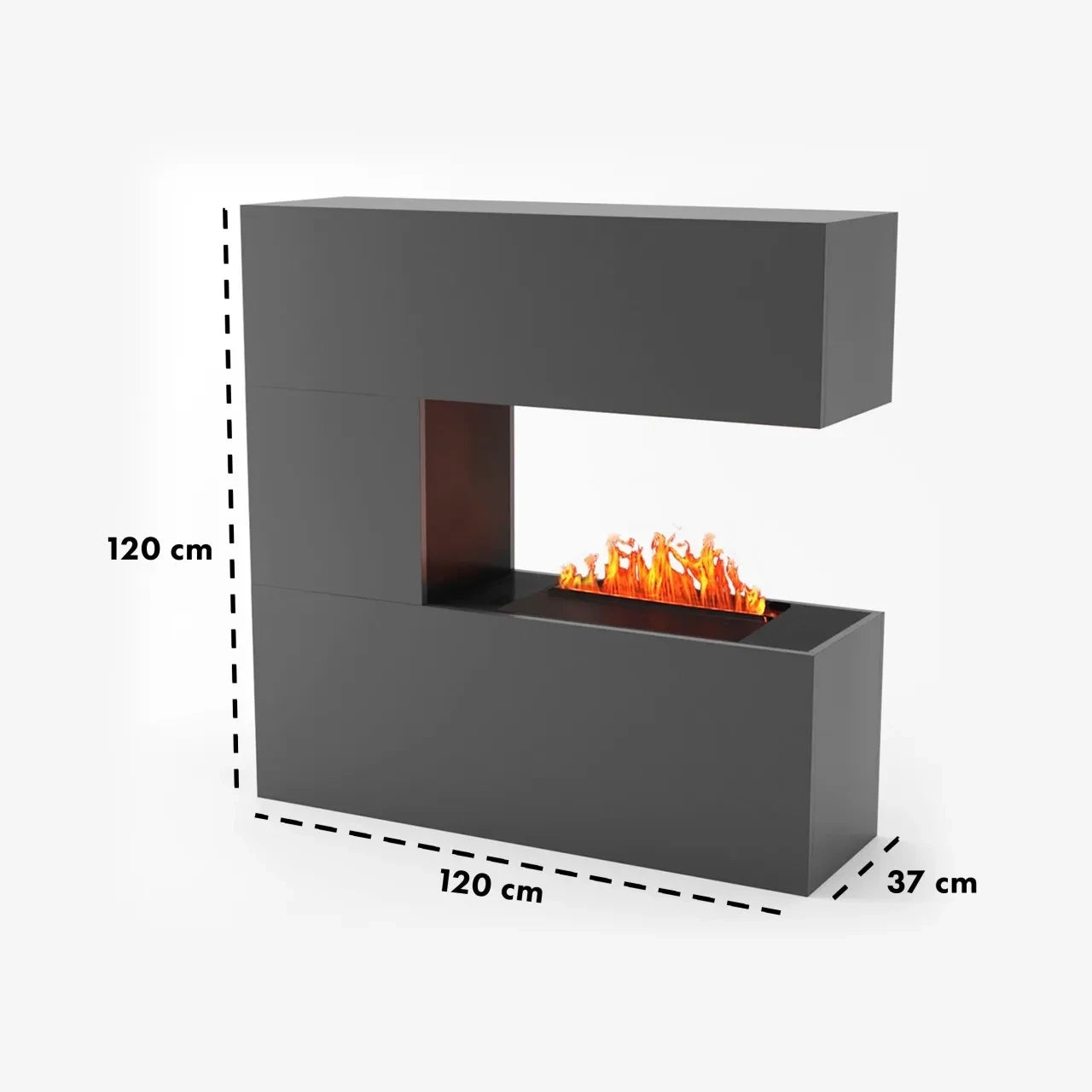 Schiller Wasserdampf Kamin - Grau