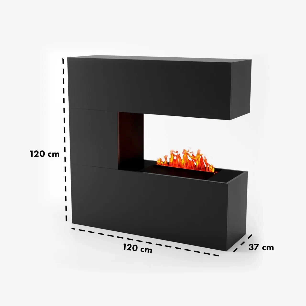 Schiller Wasserdampf Kamin - Schwarz