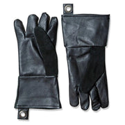 Grillhandschuhe aus schwarzem Leder - 2 Stück