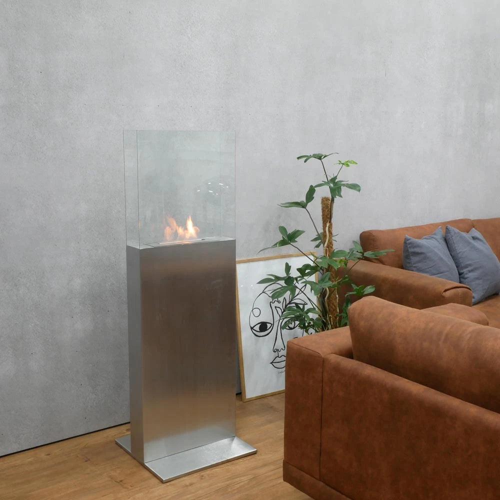 Bio-Standkamin mit Glasfront