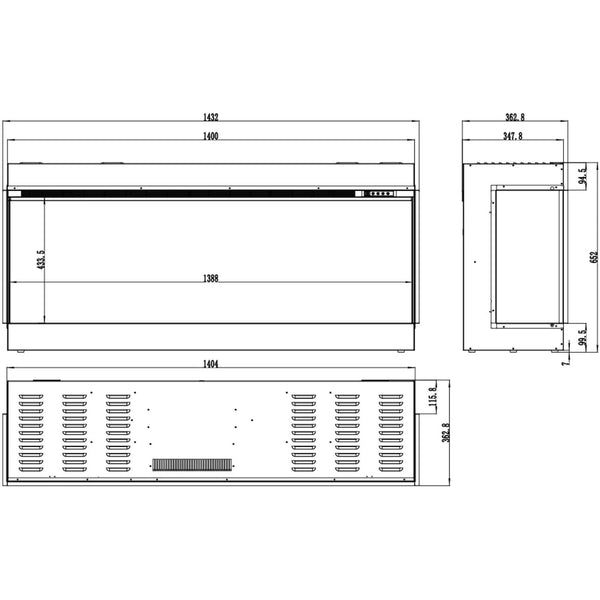 Aflamo Superb 3D 140 Elektrischer Kamin