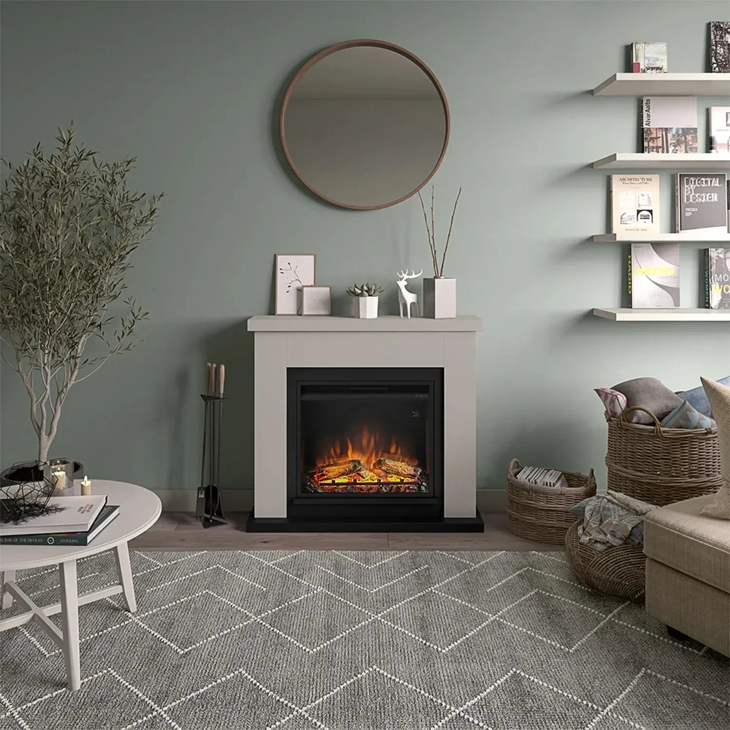 Frode Elektro Kamin - Beige