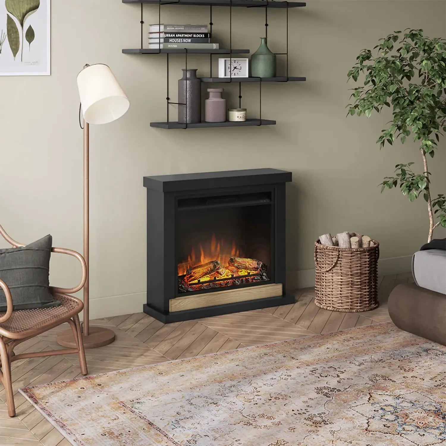 Hagen Elektro Kamin - Schwarz