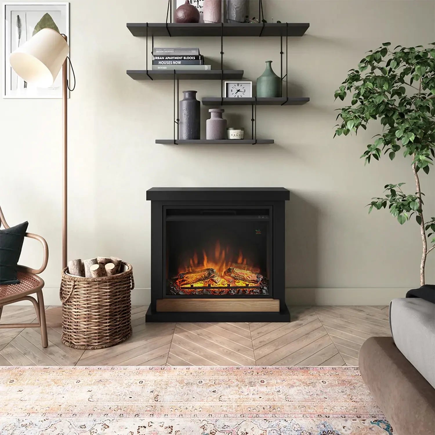 Hagen Elektro Kamin - Schwarz