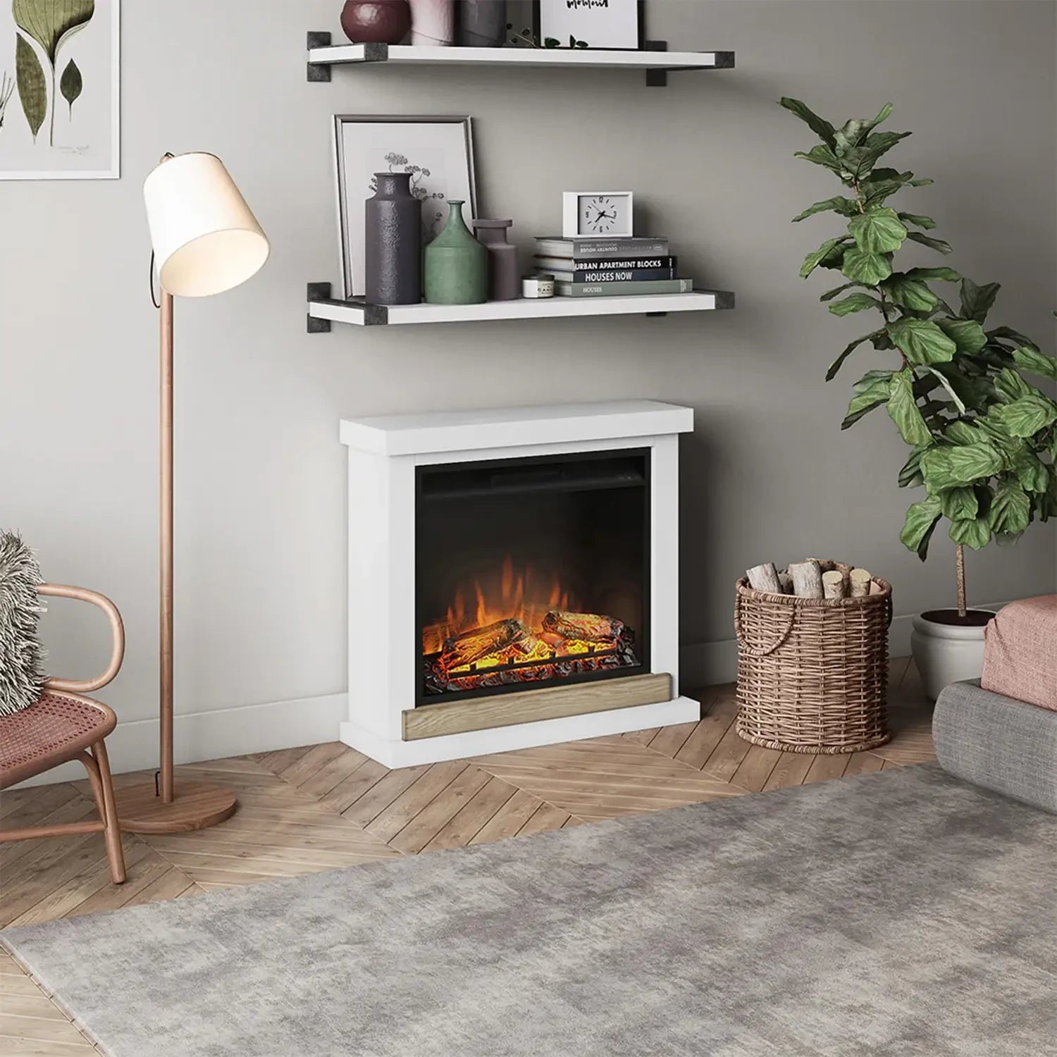 Hagen Elektro Kamin - Weiß
