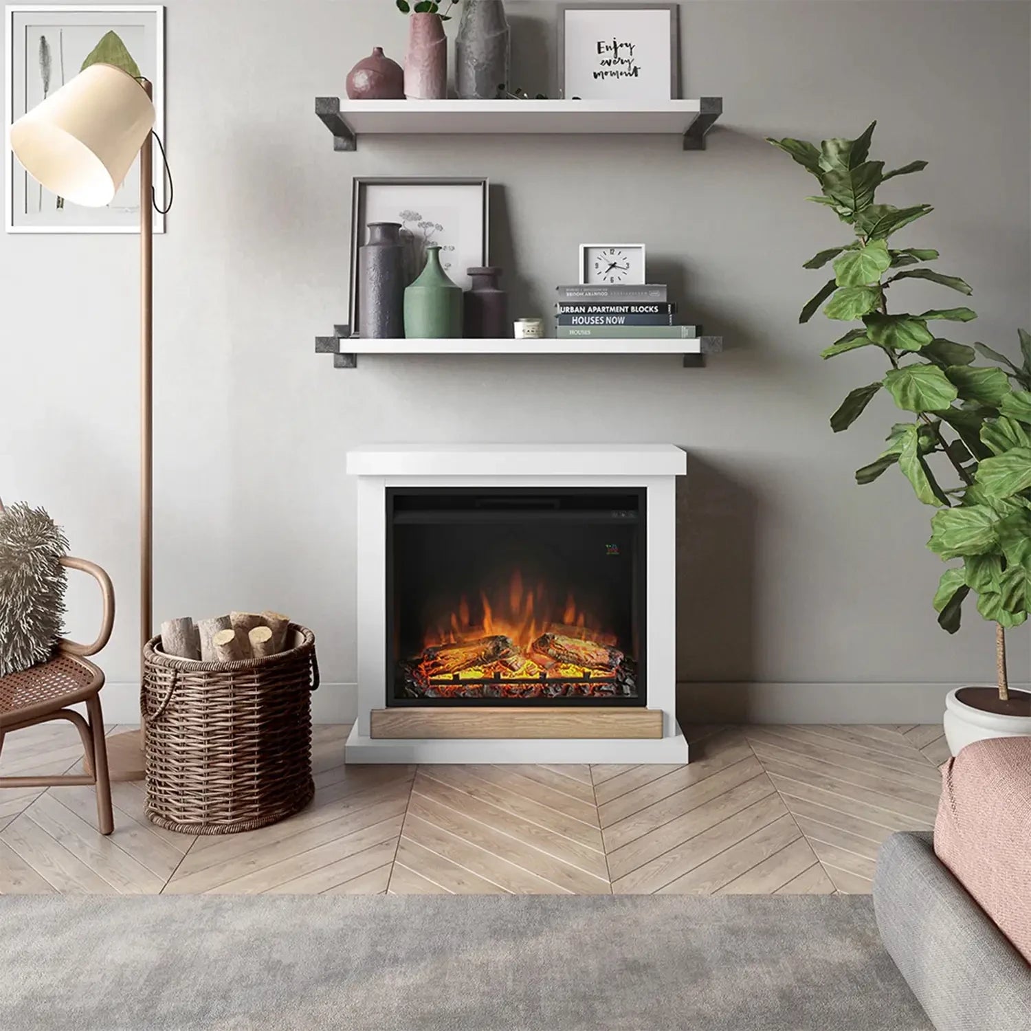 Hagen Elektro Kamin - Weiß