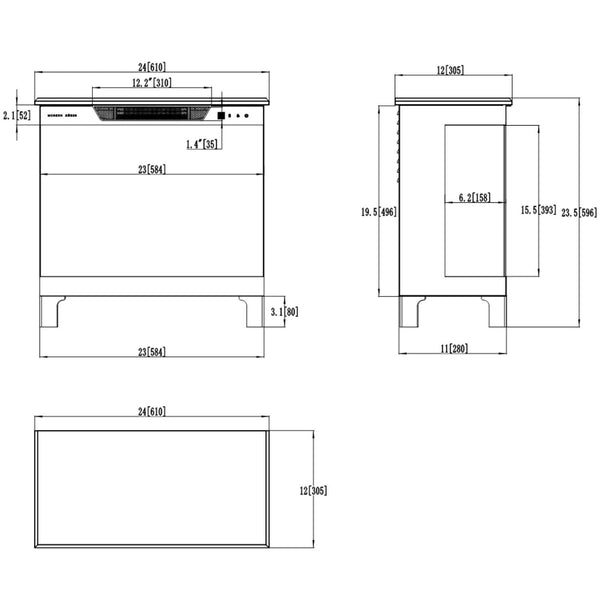 Aflamo Tower 3D 61 cm Elektrischer Kamin