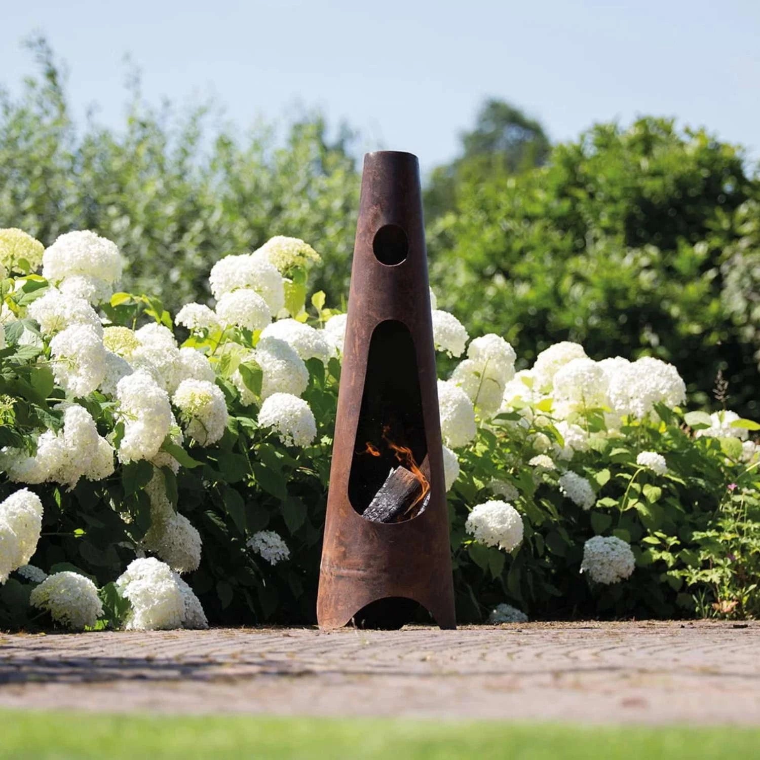 Tower Gartenkamin Rostoptik