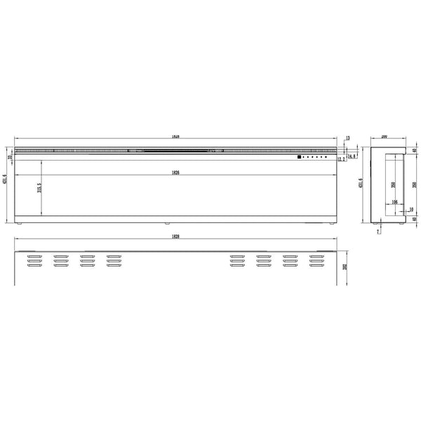 Aflamo Unique 183 cm elektrischer Kamin