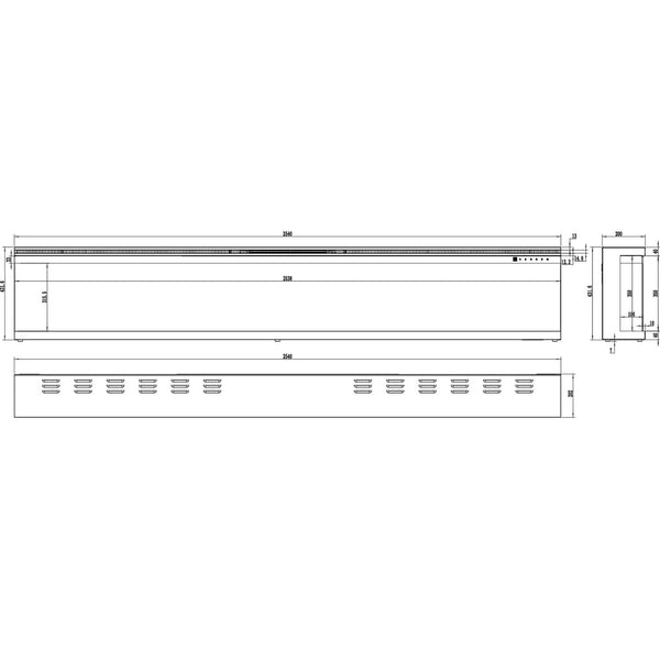Aflamo Unique 254 cm Elektrischer Kamin