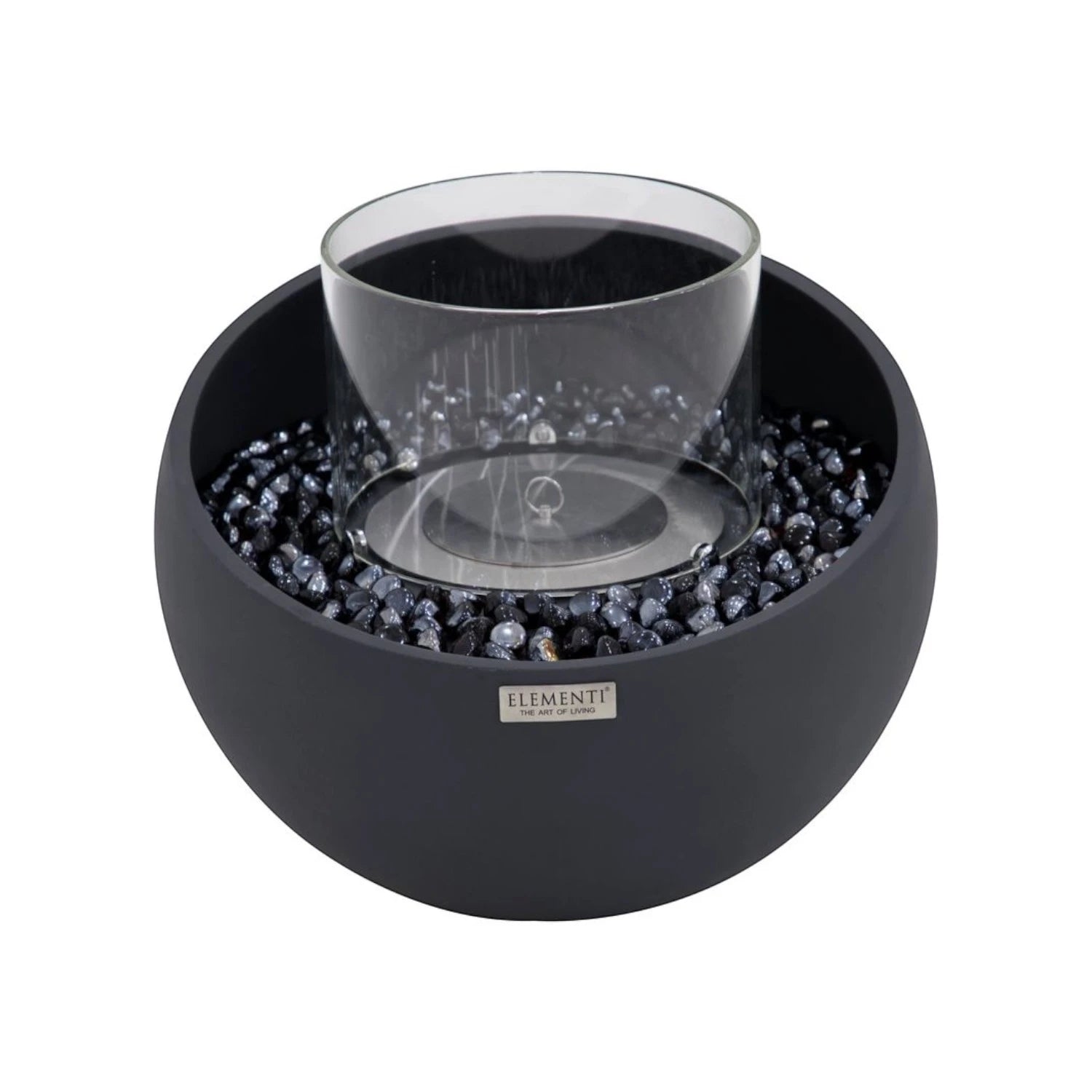 FIRENZE Bioethanol Schale S – Schiefer Schwarz