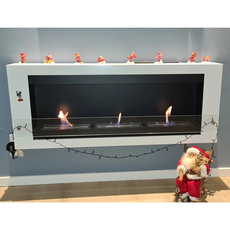 Großer Bio-Wandkamin - Weiß