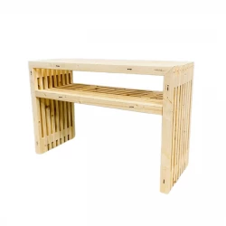 Grilltisch aus neuen breiten Brettern – 100 cm mit Oberplatte